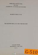 Gleason-Gleason No. 112, Hypoid Gear Rougher, R112G, Operations Manual-NO. 112-01